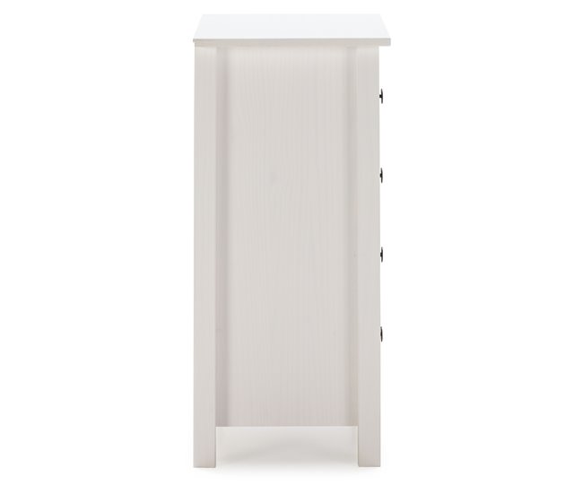 Cómoda Magda de 4 gavetas em branco Multicor