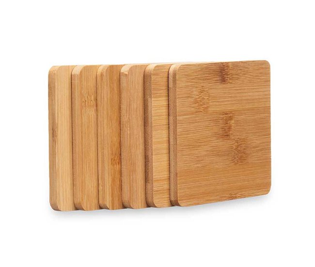 Conjunto de 6 bases para copos que suportam a coleção KINVARA Natural