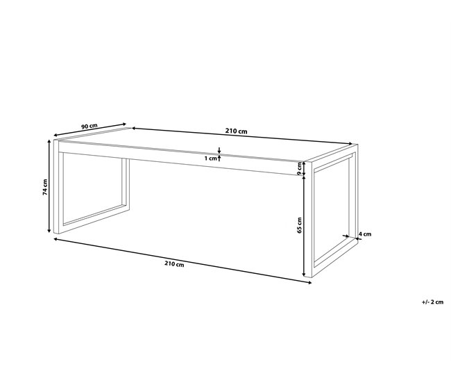 Beliani Mesa de jardim BACOLI Branco/ Bege