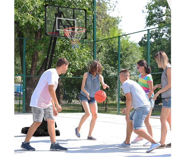 Tabela de Basquetebol Aço, PC e PE SPORTNOW Preto