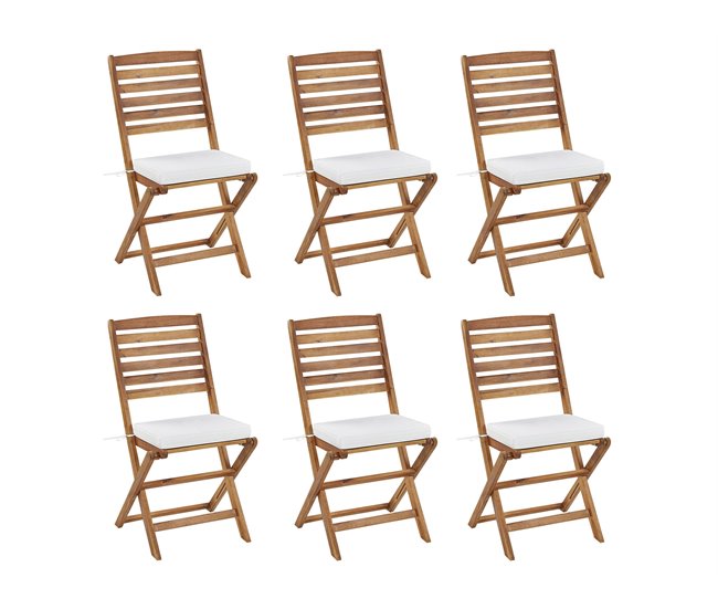 Beliani Almofada de assento para exterior TOLVE Branco/ Bege