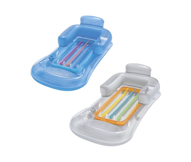 Cadeirão de piscina insuflável Azul