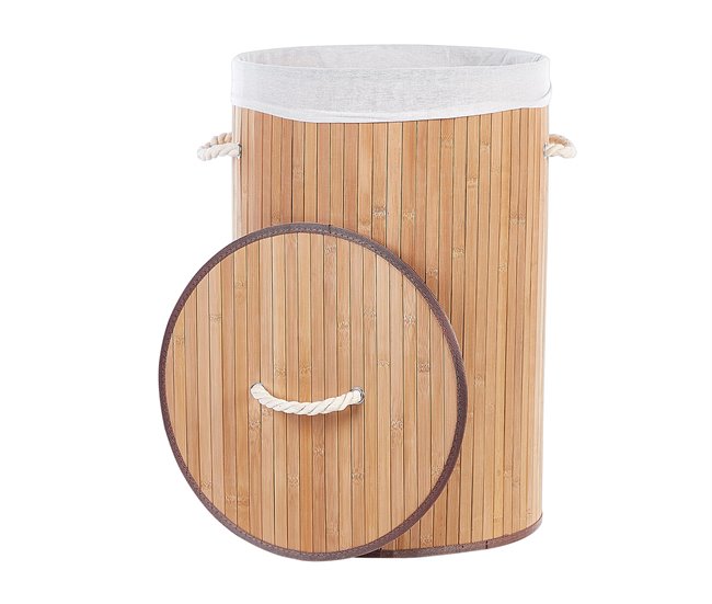 Beliani Cesto de roupa SANNAR Castanho