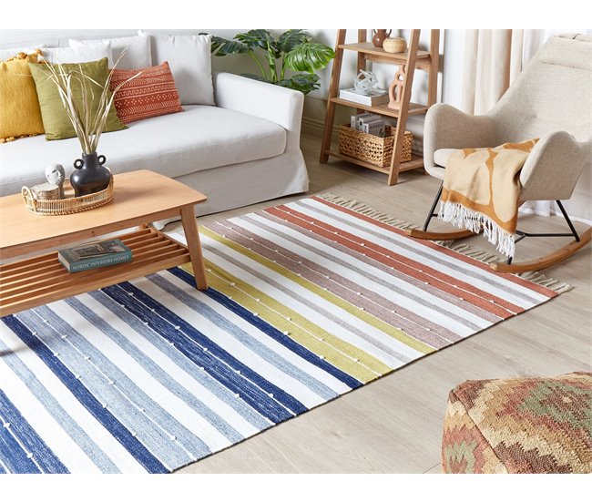 Beliani De tejido plano TOZAKLI 140x200 Multicor