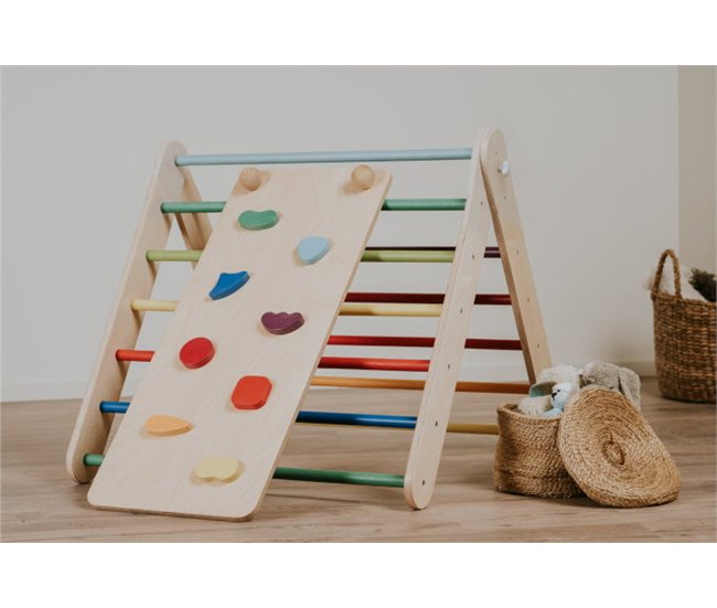 Conjunto Triângulo Pikler e Rampa de Escalada Natural
