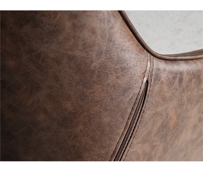 ANGEL CERDA Cadeira em couro ecológico castanho chocolate Nogal