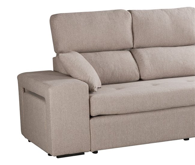 Chaise longue CIRO reversível Bege