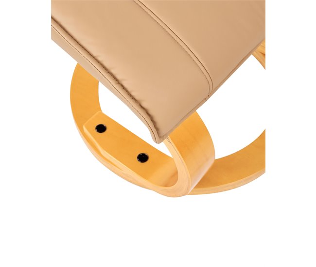 Beliani Cadeira de massagem MAJESTIC Castanho Claro