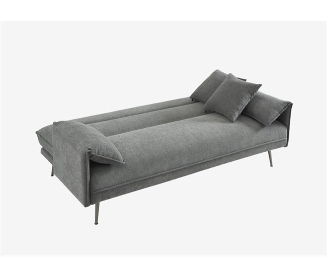 Sofá cama 3 lugares EIDEN cor cinza Cinza