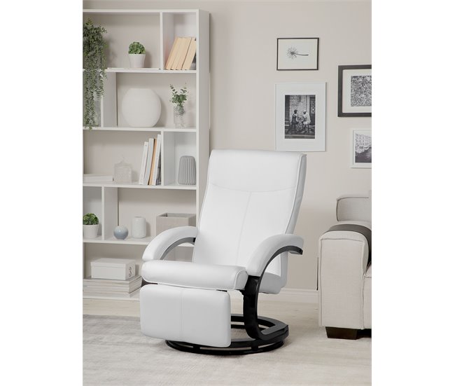 Beliani Sillón reclinable MIGHT Branco