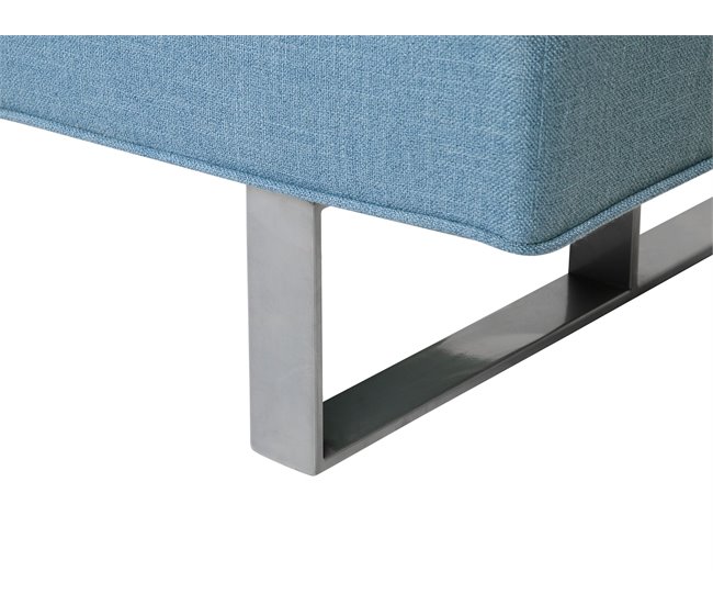 Beliani Sofá-cama Poliéster DUBLIN Azul Claro