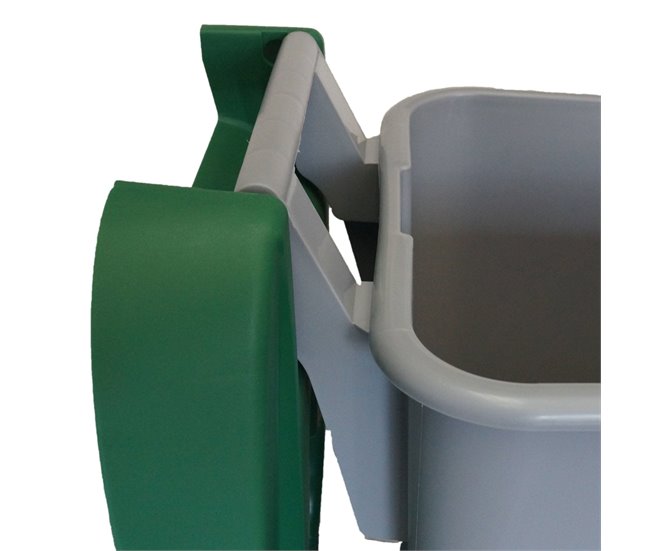 WELL HOME Recipiente Aberto 110L Verde Alt.88cm+10 sacos de lixo 120L Azul