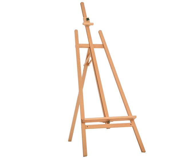 Cavalete de Pintura Madeira de Faia HOMCOM Castanho