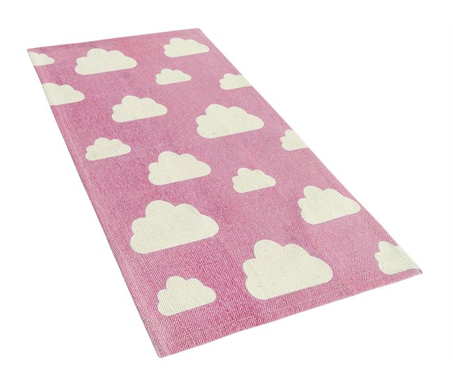 Beliani Alfombra para niños GWALIJAR 60x90 Rosa