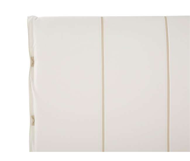 Beliani Cama com estrado Pele sintética BETIN 220x230 Areia