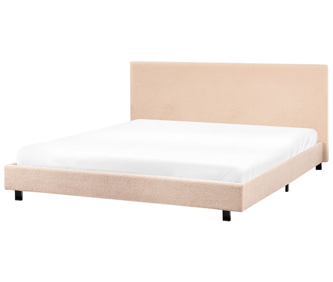 Beliani Cama Bouclé ALBI 195x211 Bege