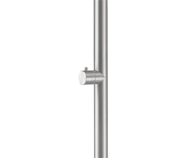 Sined SIMIUS Chuveiro de água fria apenas em aço inoxidável H 230 cm, aço inoxidável acetinado Cinza