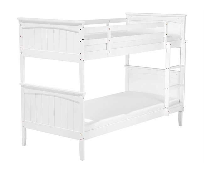 Beliani Beliche Pinho ALBON 104x206 Branco