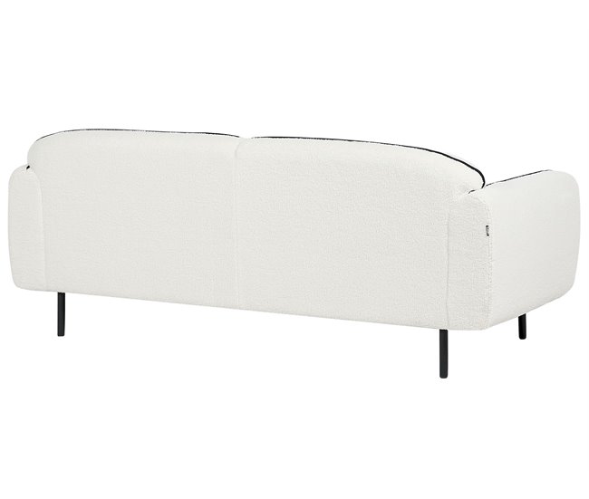 Beliani Sofá de 3 lugares Bouclé TONSBERG Branco