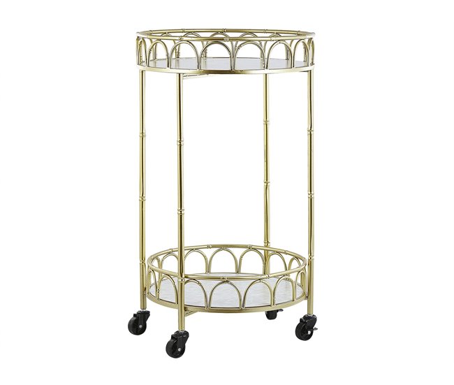 Beliani Carrinho de cozinha SHAFTER 48 Branco/ Bege