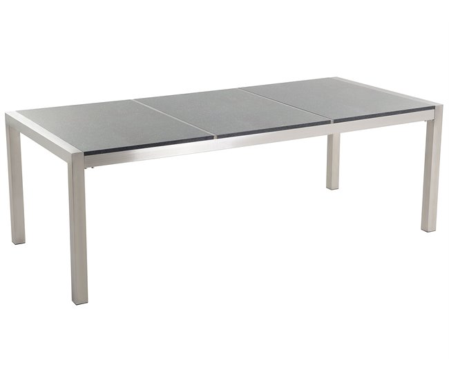 Beliani Conjunto de comedor GROSSETO Cinza Escuro