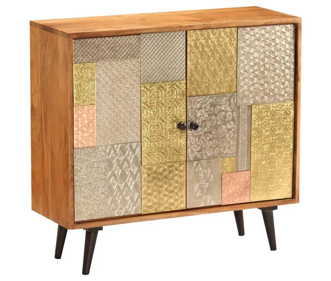 Aparador buffet mueble consola mueble de almacenamiento cm Castanho