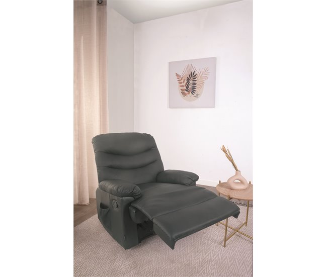Poltrona relax motorizada com massagem ROMA Preto