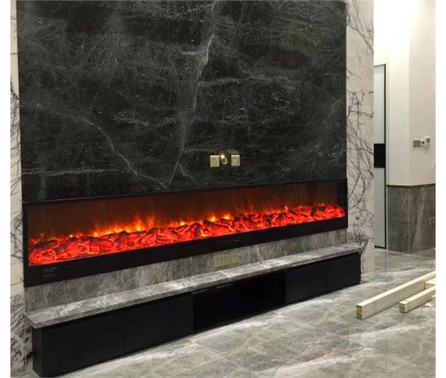 Chaminé CAMINETTO ETNA de 3 metros de potência com 1500W, Preto Preto