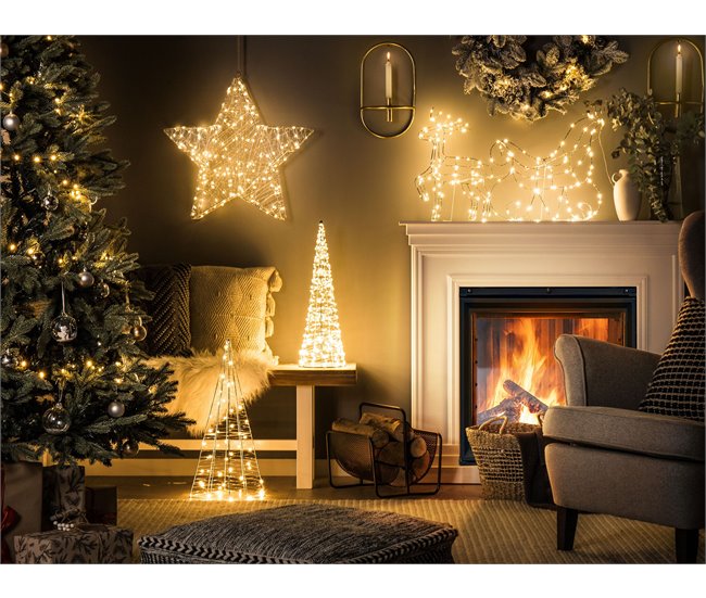 Beliani Decoração LED KURULA Cinza