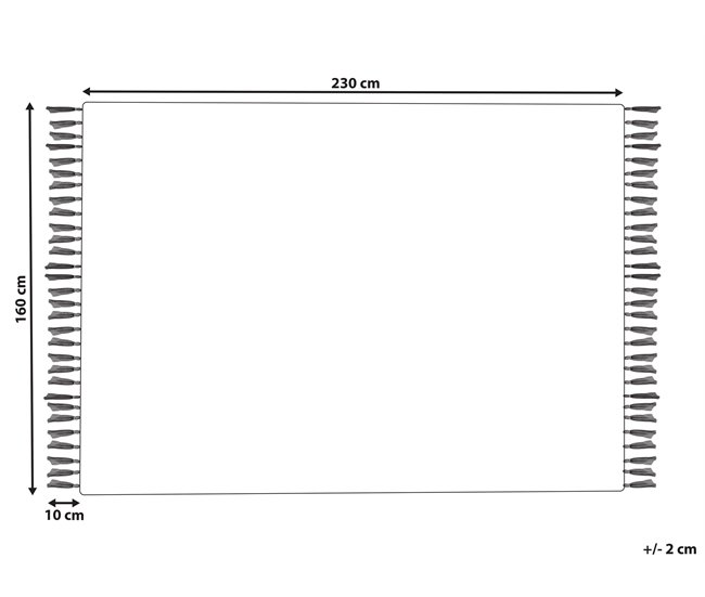 Beliani Entrelaçado KALFA 160x150 Multicor