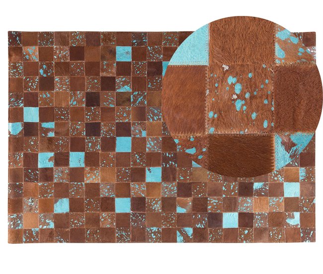 Beliani Pelos curtos ALIAGA 140x200 Turquesa