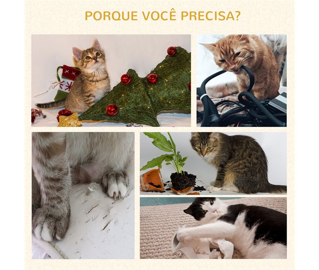 Arranhador para Gatos Aglomerado e Sisal PawHut Bege