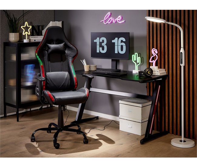 Beliani Cadeira de Gaming GLEAM Preto