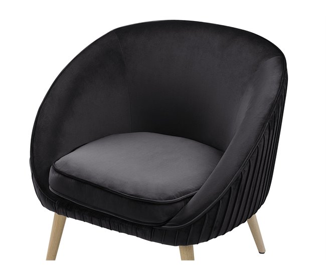 Beliani Poltrona de leitura TROMSO Preto