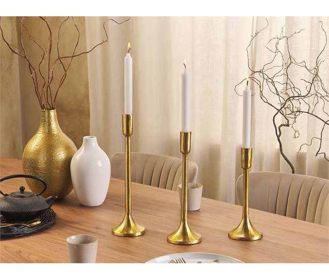 Beliani Candelabro ZIMBABWE Dourado