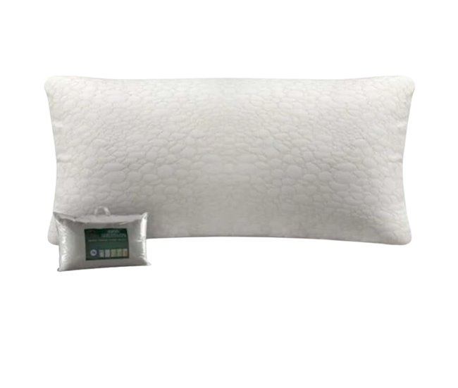 Pacote de economia para colchão com base estofada e pernas de travesseiro Branco/ Bege