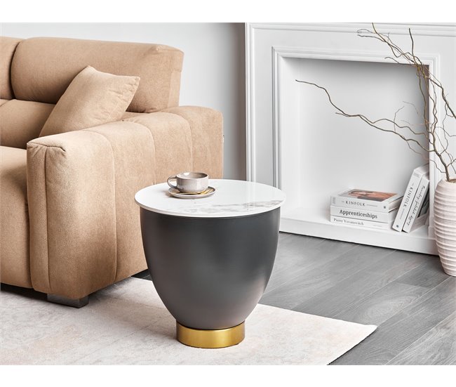 Beliani Mesa auxiliar NADINE Preto