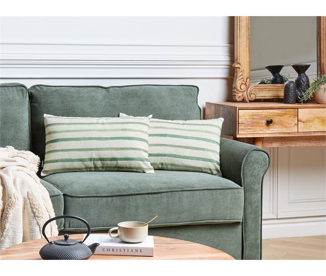 Beliani Almofada decorativa KAFRA 50x30 Verde