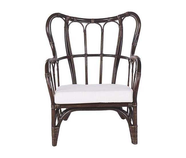 Beliani Conjunto lounge Rattan/vime BRINDISI Castanho