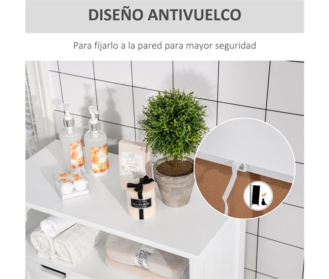 Armário de Casa de Banho MDF kleankin, casa - casa de banho Branco