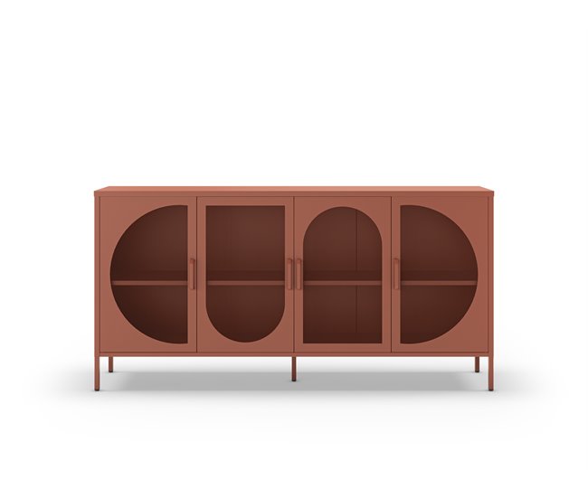 Aparador TAYRA com 4 portas Terracota