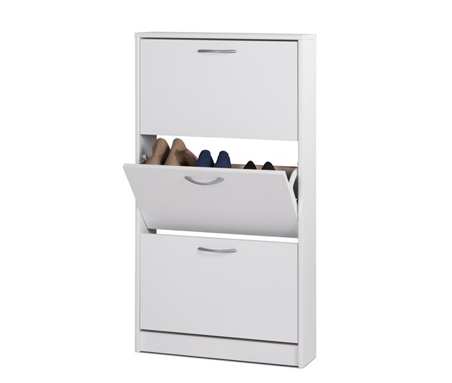 Sapateira DRESDE com 3 compartimentos cor branca Branco