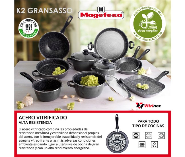 Bateria de cozinha de 7 peças Cromada