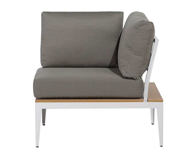 Beliani Conjunto lounge POSITANO Cinza Escuro