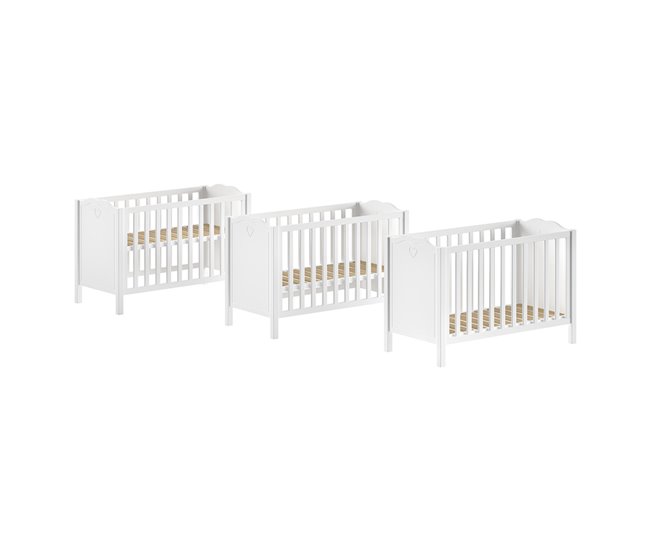 Cama de bebé Vipack Amori Branco