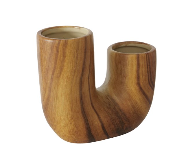 Jarra WILHELMY da marca BOLTZE 14,5X16,5X7 cm Madeira