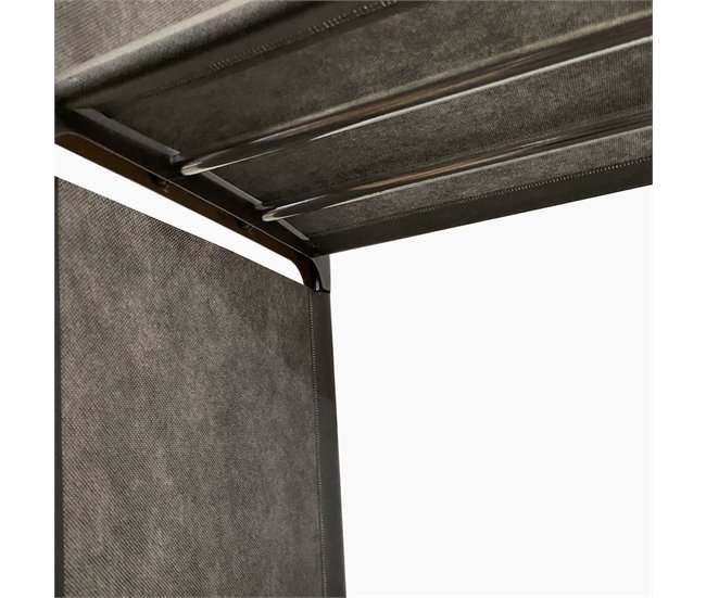Estante de Armazenamento 2|3|4 Pisos 12 Furos PVC e Tecido Nyana Home 123x125x29 cm 125 Preto