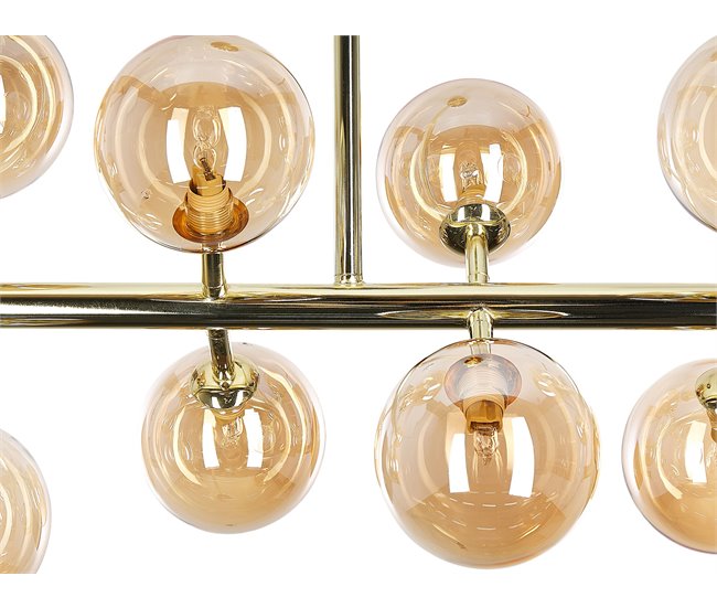 Beliani Candeeiro de tecto RAMIS Dourado