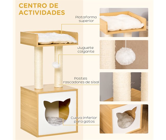 Arranhador e Parede de Escalada para Gatos Cru