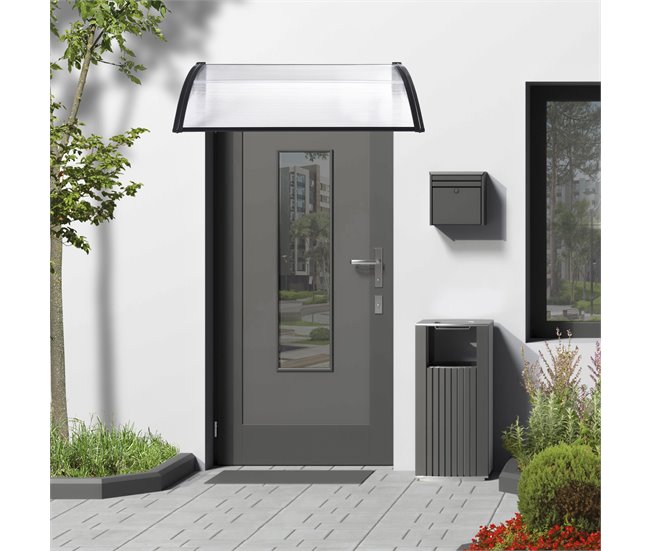 Toldo exterior Mellerud  para portas com proteção  policarbonato 120x100 Transparente